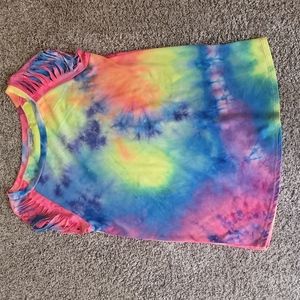 Tie Dye Cutout sleeve top